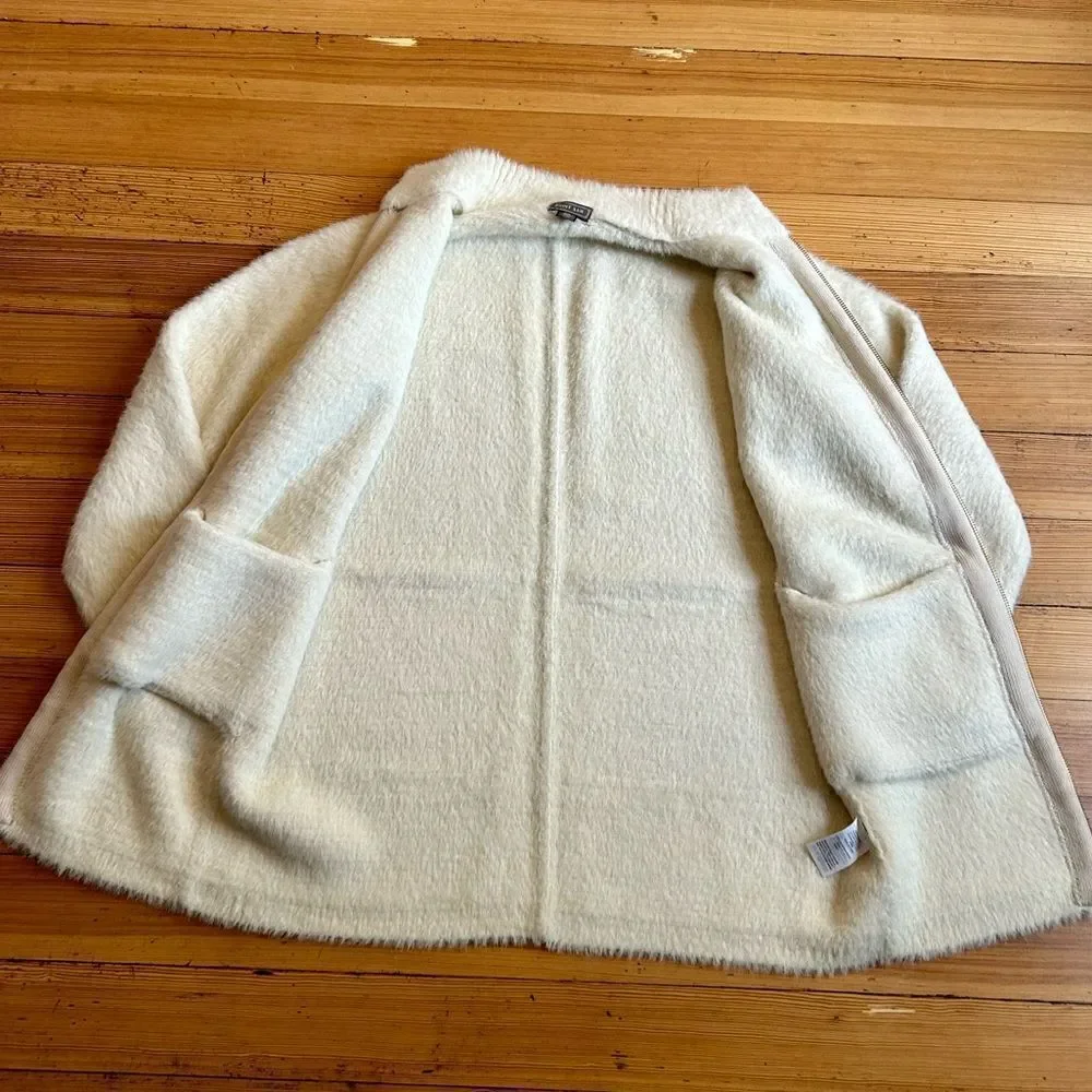 J. Crew Point Sur Fuzzy Cardigan Jacket, Ivory. Size XS.
